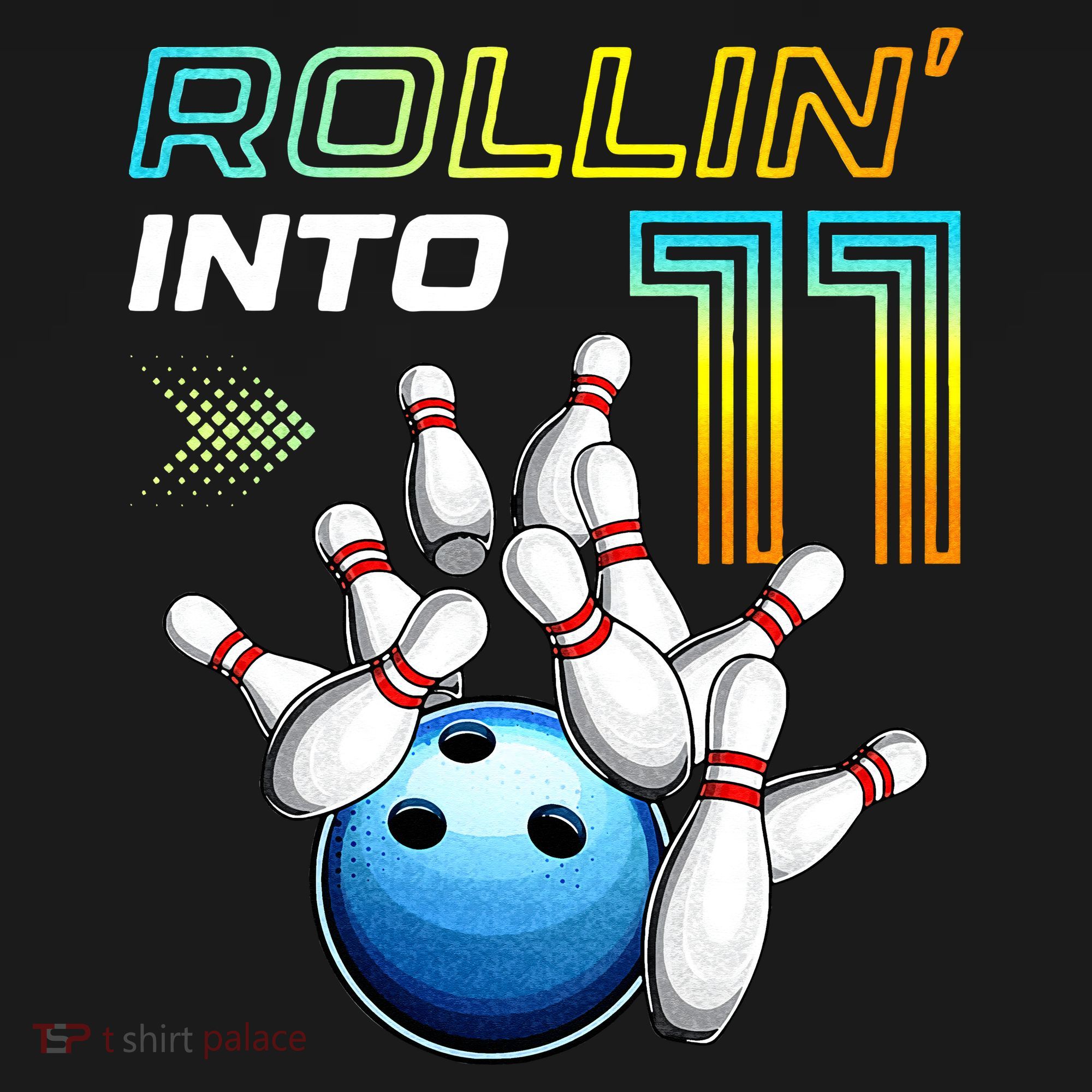 11 Year Old Bowling Retro Vintage 11th Birthday T-Shirt
