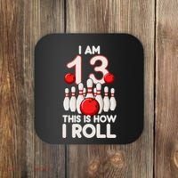 13 Year Old Bowling Party 13th Birthday Is How I Roll Coaster thumb 0