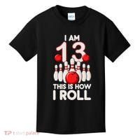 13 Year Old Bowling Party 13th Birthday Is How I Roll Kids T-Shirt thumb 0