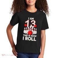 13 Year Old Bowling Party 13th Birthday Is How I Roll Kids T-Shirt thumb 2