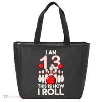 13 Year Old Bowling Party 13th Birthday Is How I Roll Tote Bag thumb 0