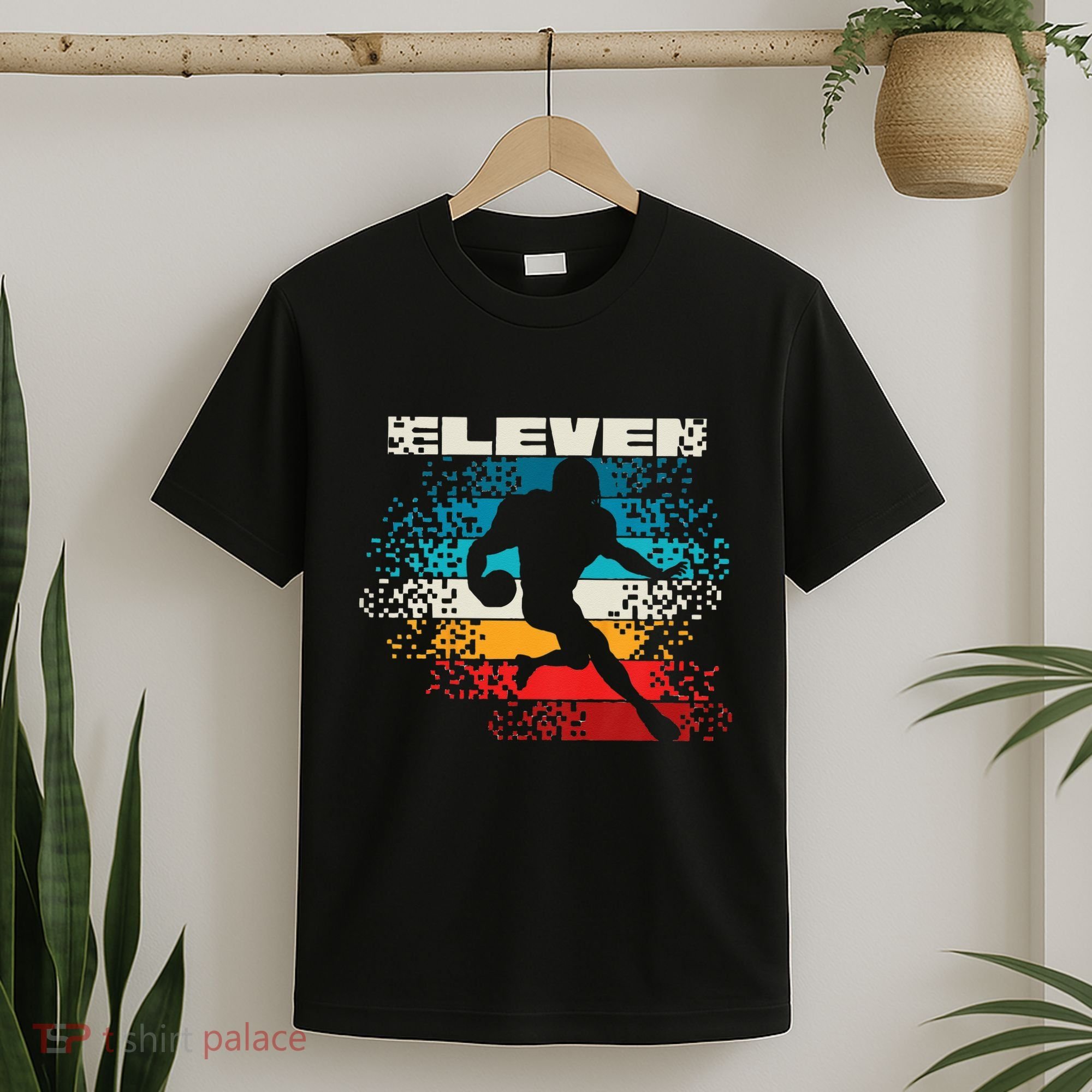 11 Year Old 11th Vintage Retro Football Birthday Party T-Shirt