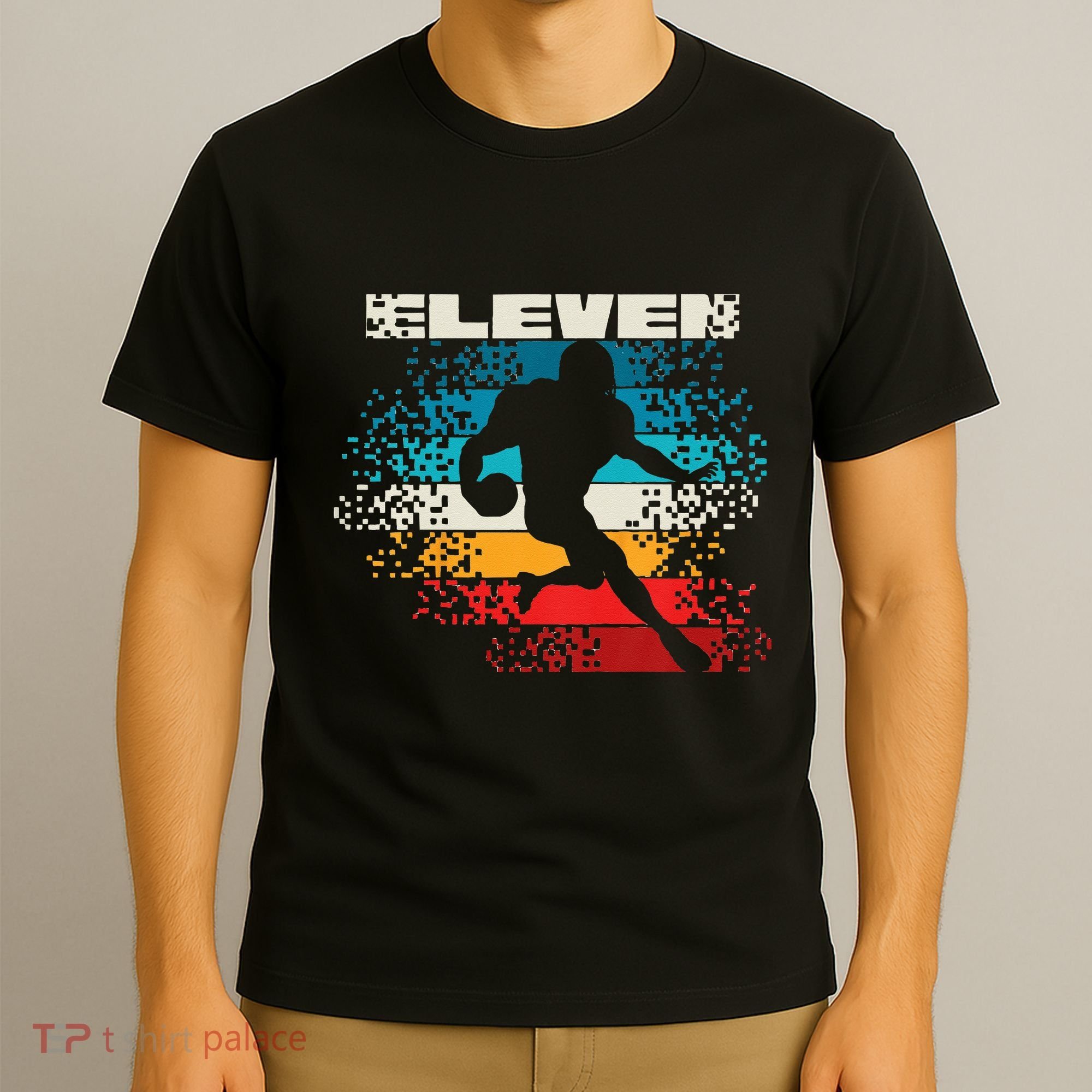 11 Year Old 11th Vintage Retro Football Birthday Party T-Shirt