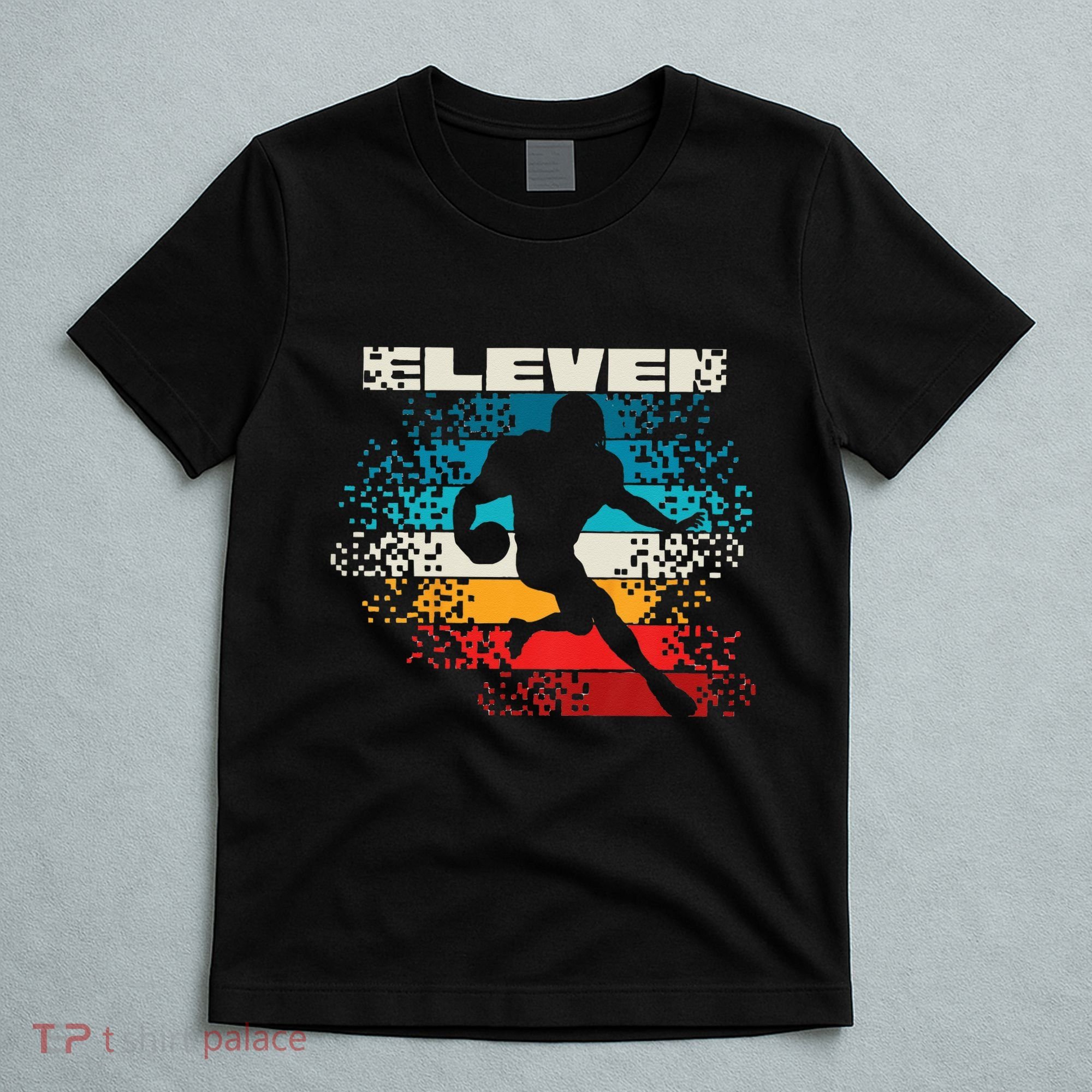 11 Year Old 11th Vintage Retro Football Birthday Party T-Shirt