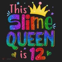 12 Year Old Gift This Slime Queen Is 12th Birthday N Women's Sweatshirt thumb 2