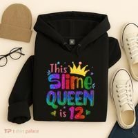 12 Year Old Gift This Slime Queen Is 12th Birthday N Hoodie thumb 4
