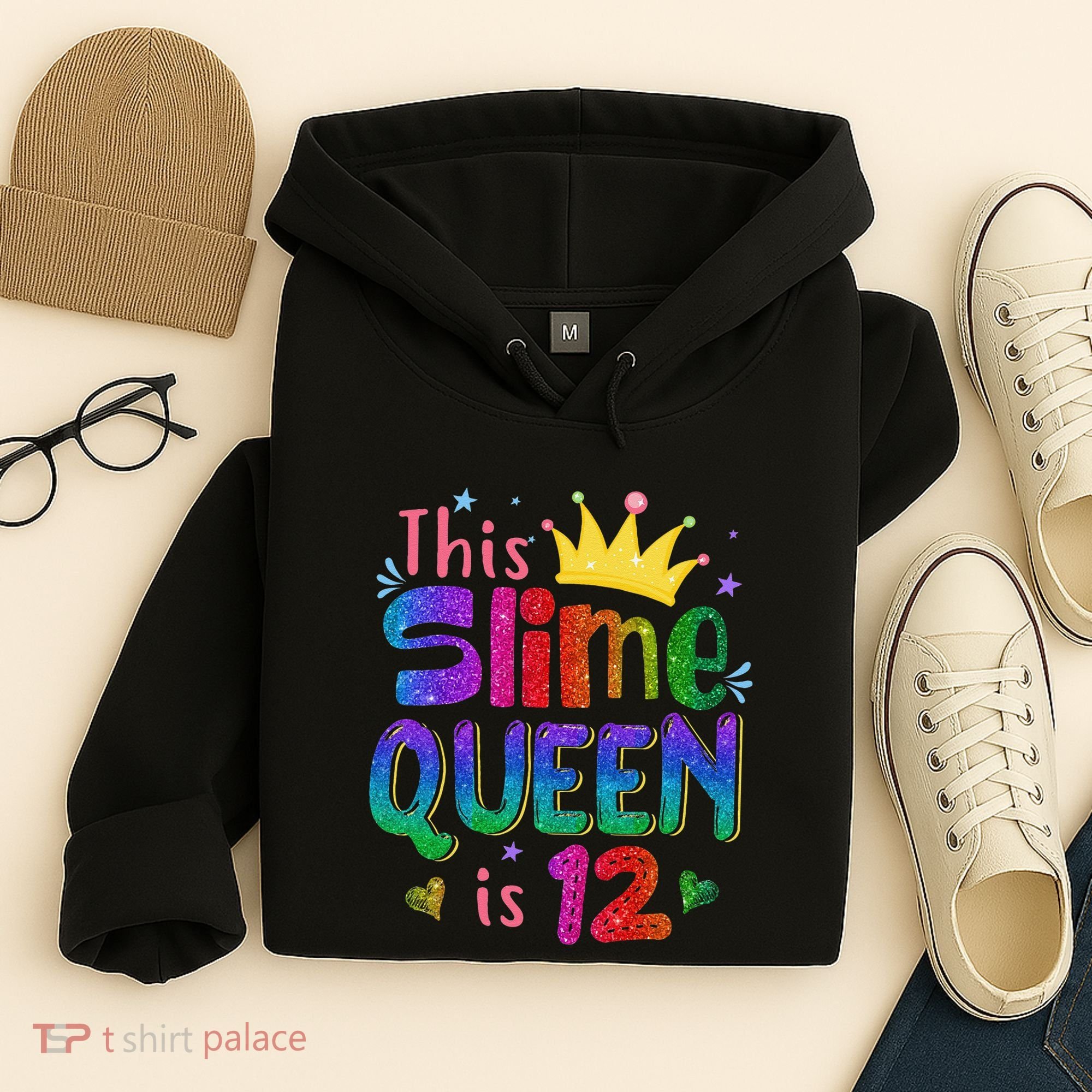 12 Year Old Gift This Slime Queen Is 12th Birthday N Hoodie