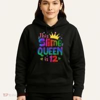 12 Year Old Gift This Slime Queen Is 12th Birthday N Hoodie thumb 5