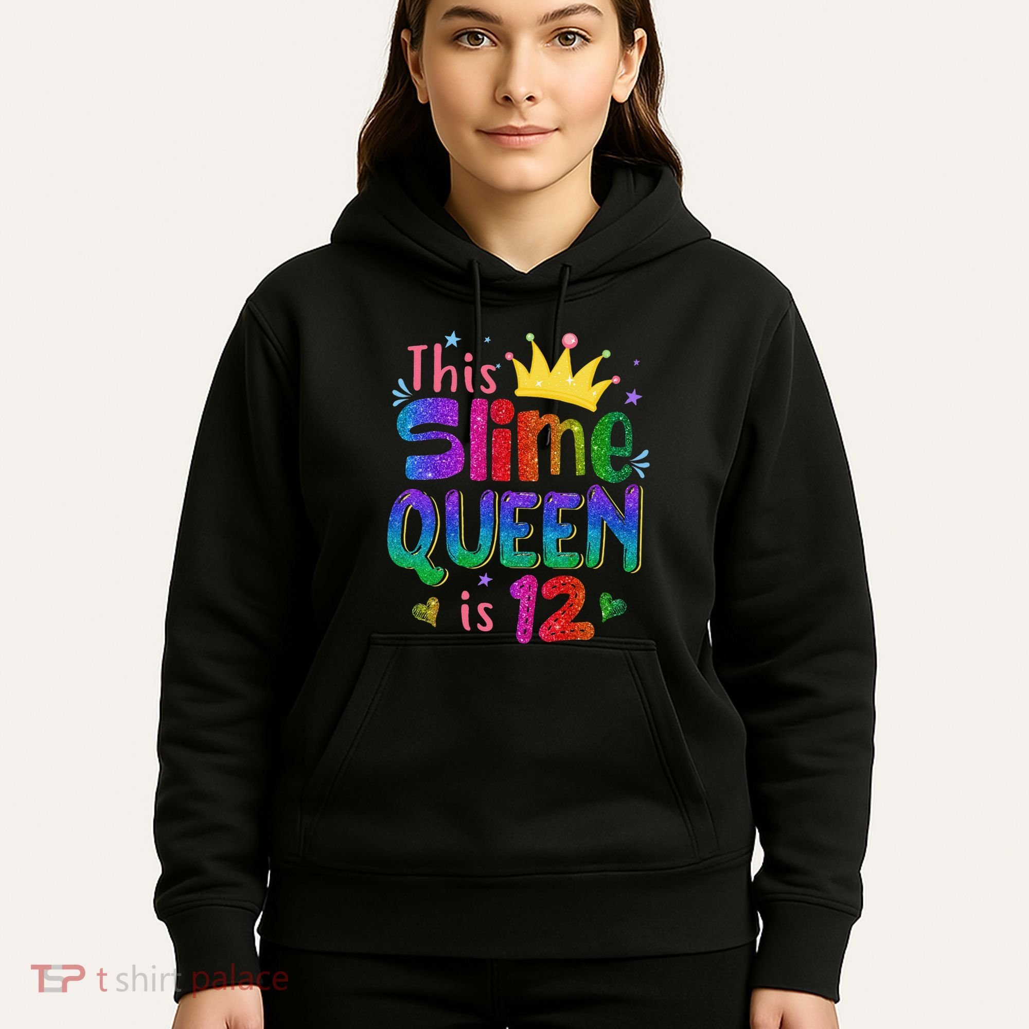 12 Year Old Gift This Slime Queen Is 12th Birthday N Hoodie