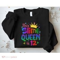 12 Year Old Gift This Slime Queen Is 12th Birthday N Sweatshirt thumb 2
