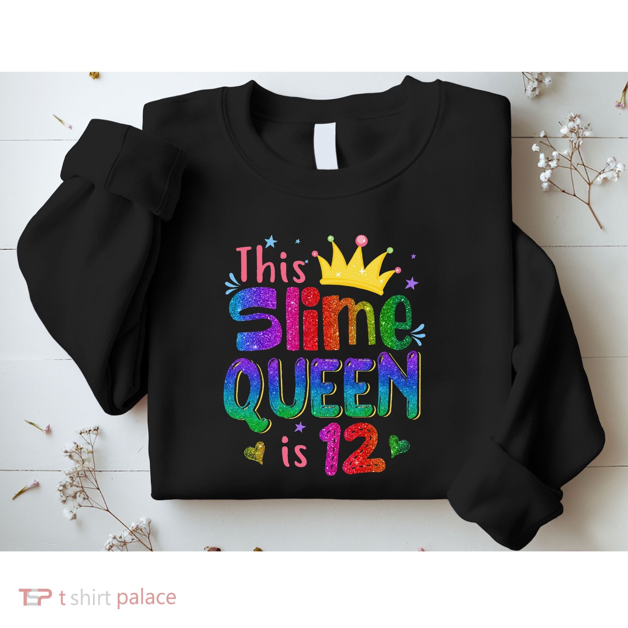 12 Year Old Gift This Slime Queen Is 12th Birthday N Sweatshirt