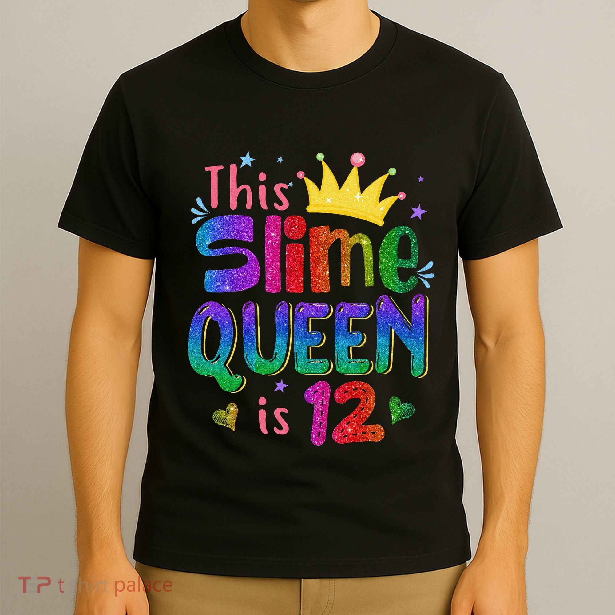 12 Year Old Gift This Slime Queen Is 12th Birthday N T-Shirt