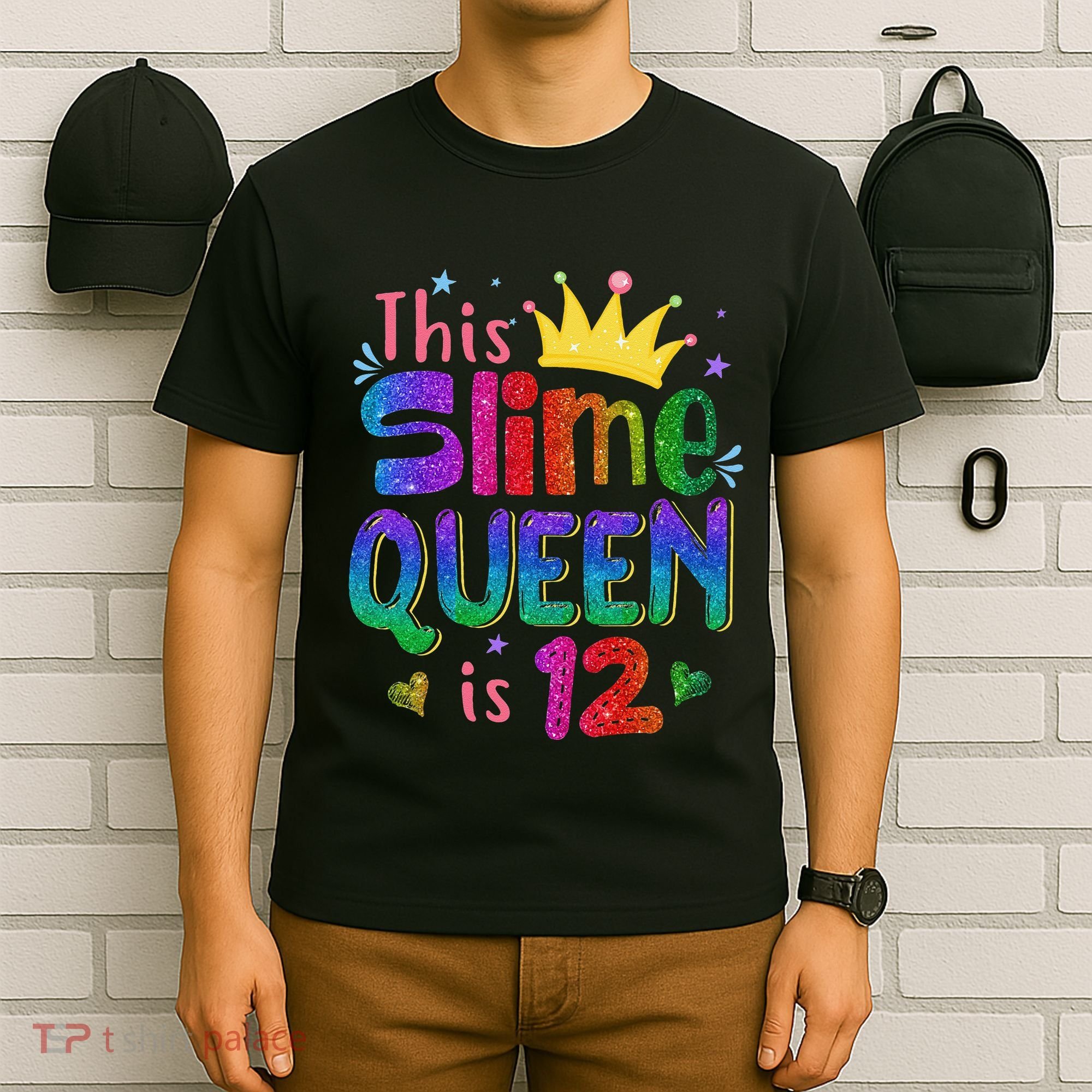 12 Year Old Gift This Slime Queen Is 12th Birthday N T-Shirt