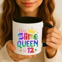 12 Year Old Gift This Slime Queen Is 12th Birthday N Coffee Mug thumb 3