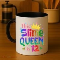 12 Year Old Gift This Slime Queen Is 12th Birthday N Coffee Mug thumb 4