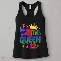 12 Year Old Gift This Slime Queen Is 12th Birthday N Women's Tank Top thumb 3