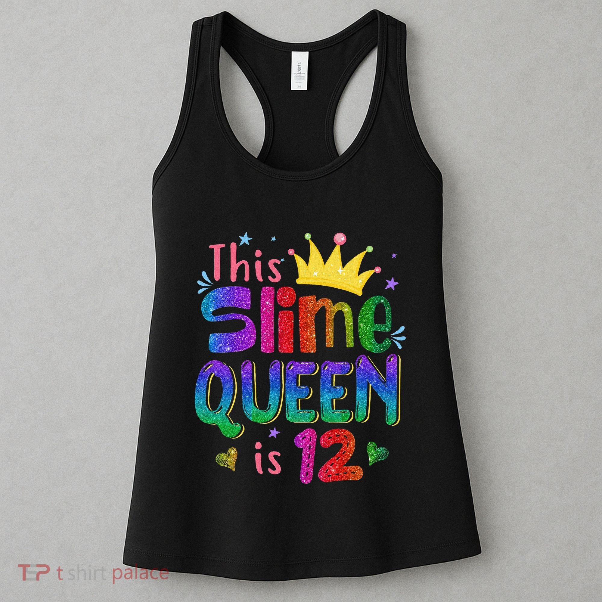 12 Year Old Gift This Slime Queen Is 12th Birthday N Women's Tank Top