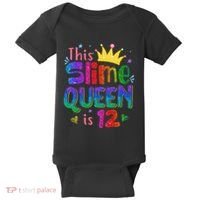 12 Year Old Gift This Slime Queen Is 12th Birthday N Baby Bodysuit thumb 0