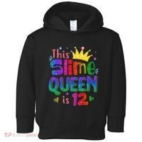 12 Year Old Gift This Slime Queen Is 12th Birthday N Toddler Hoodie thumb 0