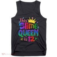 12 Year Old Gift This Slime Queen Is 12th Birthday N Tank Top thumb 0