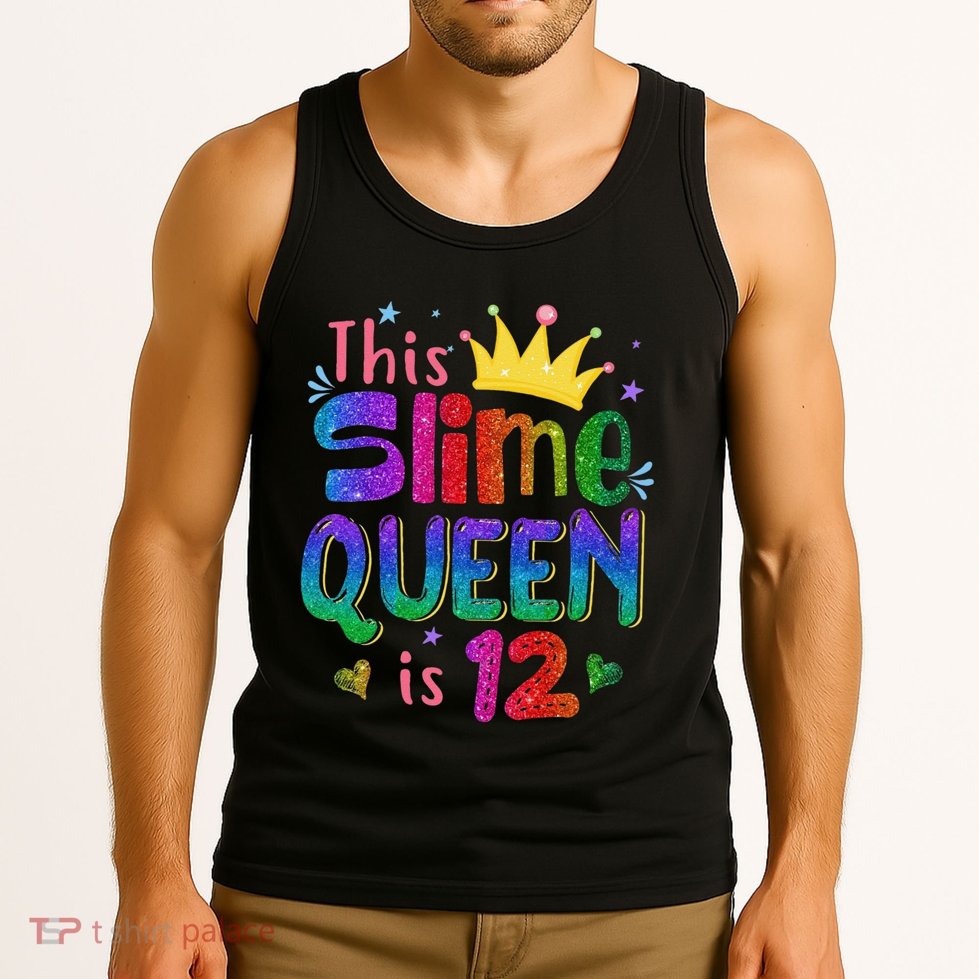 12 Year Old Gift This Slime Queen Is 12th Birthday N Tank Top
