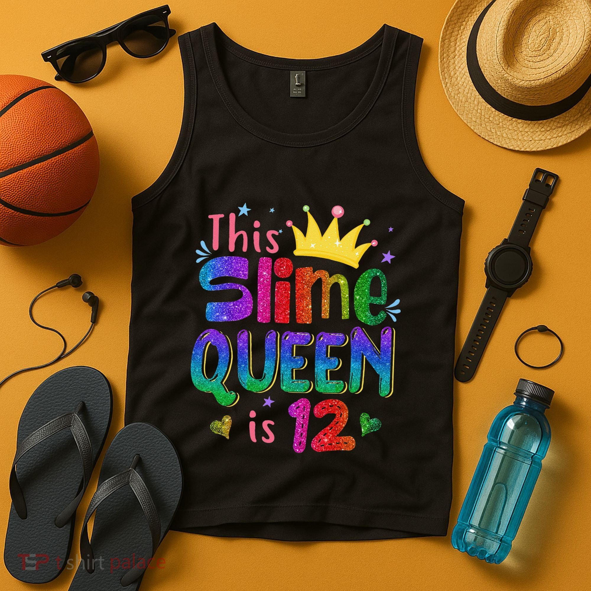 12 Year Old Gift This Slime Queen Is 12th Birthday N Tank Top