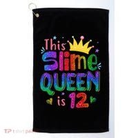 12 Year Old Gift This Slime Queen Is 12th Birthday N Golf Towel thumb 0