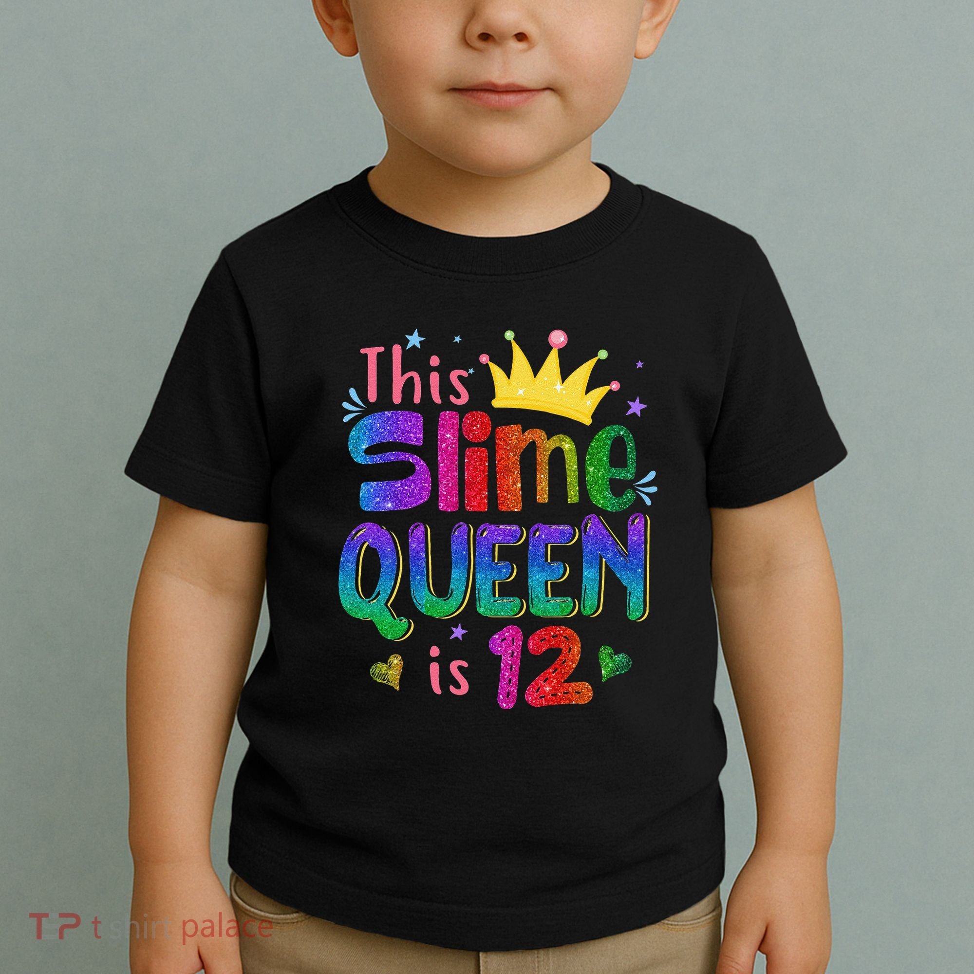 12 Year Old Gift This Slime Queen Is 12th Birthday N Toddler T-Shirt