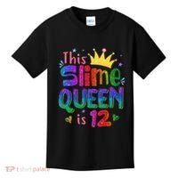 12 Year Old Gift This Slime Queen Is 12th Birthday N Kids T-Shirt thumb 0