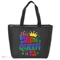 12 Year Old Gift This Slime Queen Is 12th Birthday N Tote Bag thumb 0