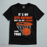12 Year Old Happy 12th Birthday Basketball 12th Birthday T-Shirt thumb 5