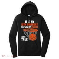 12 Year Old Happy 12th Birthday Basketball 12th Birthday Women's Hoodie thumb 0
