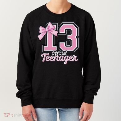 13 Year Old Coquette Bow Nager 13th Birthday Women's Sweatshirt