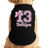 13 Year Old Coquette Bow Nager 13th Birthday Doggie Tank thumb 0