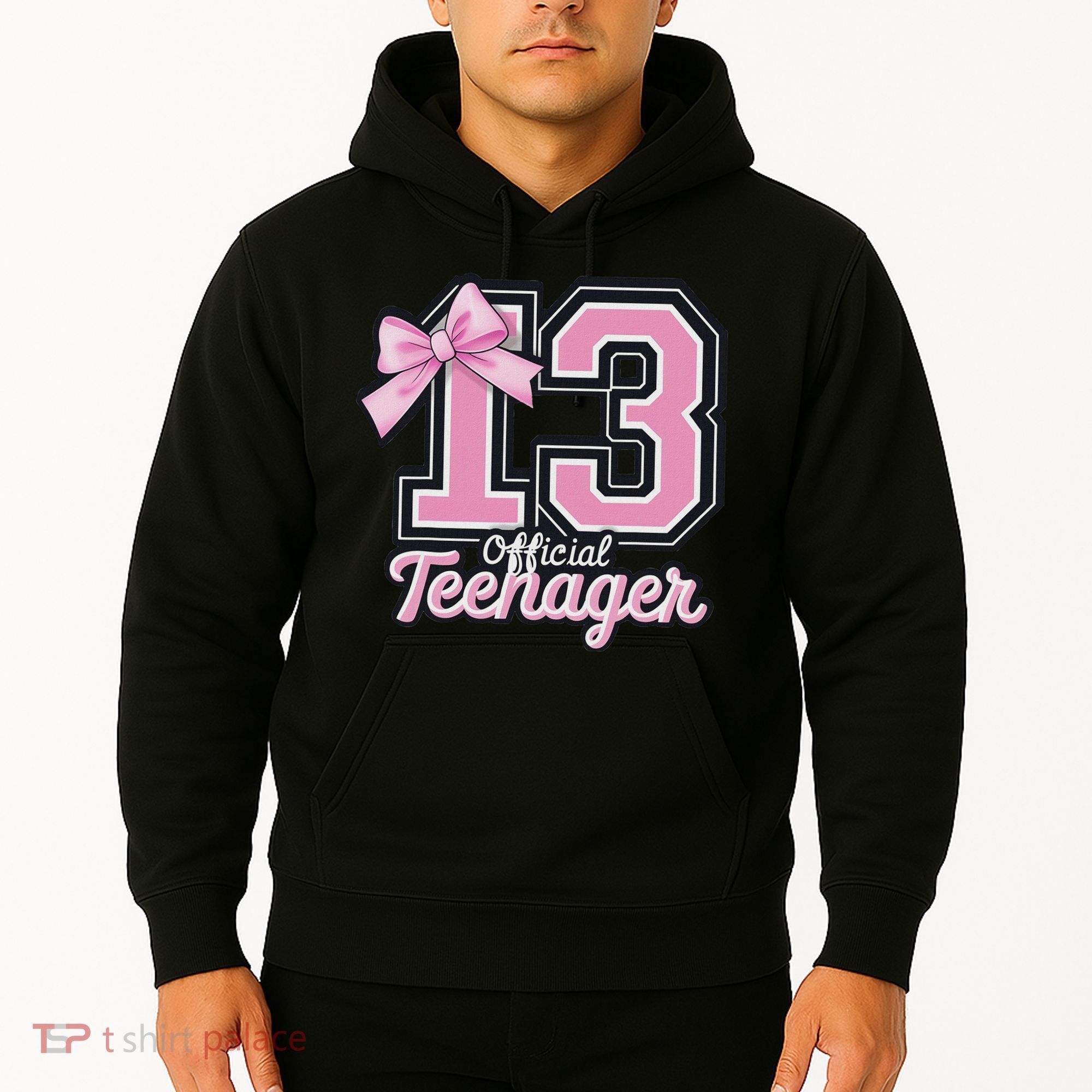13 Year Old Coquette Bow Nager 13th Birthday Hoodie