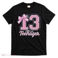 13 Year Old Coquette Bow Nager 13th Birthday T-Shirt thumb 0