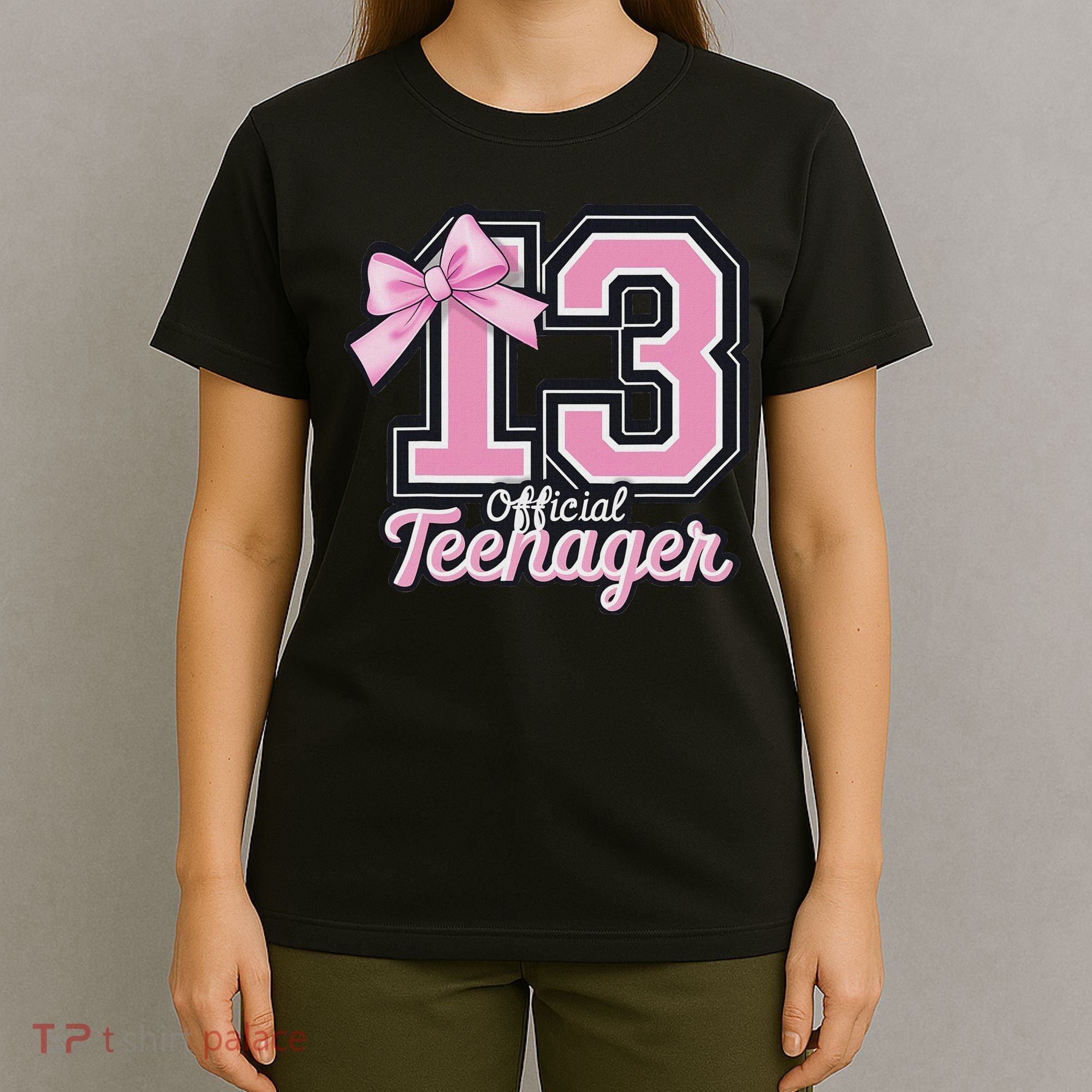 13 Year Old Coquette Bow Nager 13th Birthday T-Shirt
