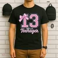 13 Year Old Coquette Bow Nager 13th Birthday T-Shirt thumb 6