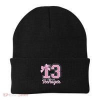 13 Year Old Coquette Bow Nager 13th Birthday Beanie thumb 0
