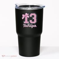 13 Year Old Coquette Bow Nager 13th Birthday Tumbler thumb 0