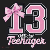 13 Year Old Coquette Bow Nager 13th Birthday Hat thumb 2