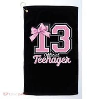 13 Year Old Coquette Bow Nager 13th Birthday Golf Towel thumb 0