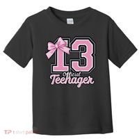 13 Year Old Coquette Bow Nager 13th Birthday Toddler T-Shirt thumb 0