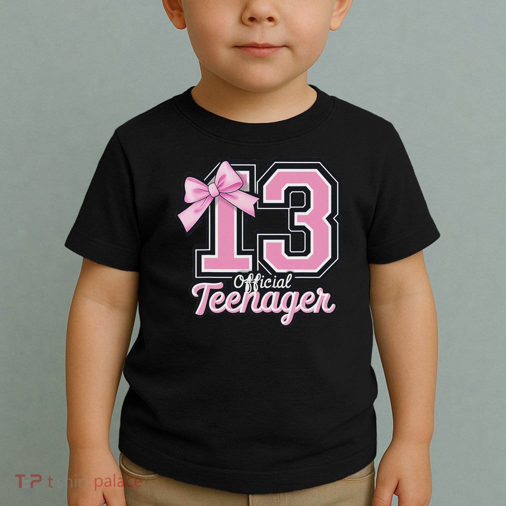 13 Year Old Coquette Bow Nager 13th Birthday Toddler T-Shirt