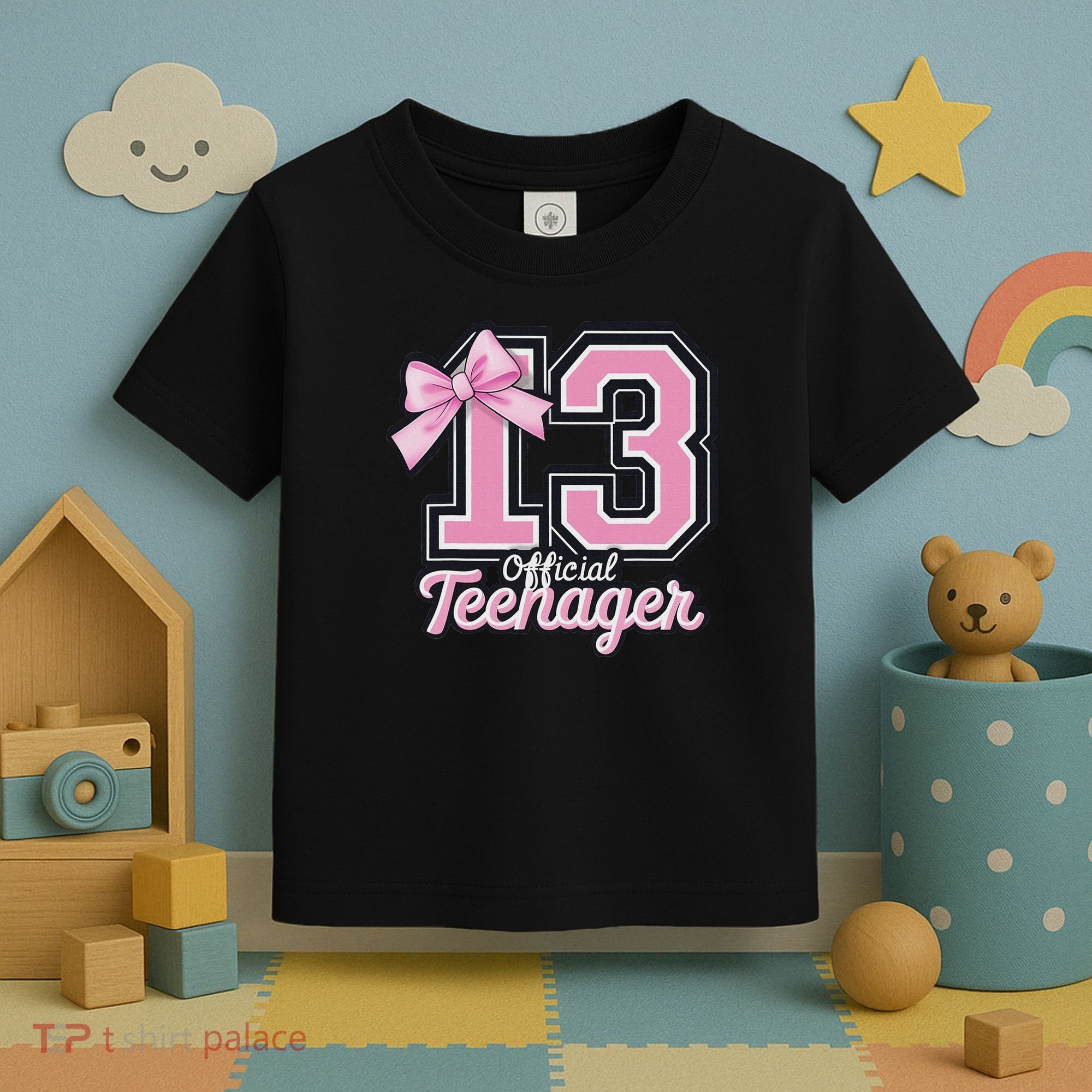 13 Year Old Coquette Bow Nager 13th Birthday Toddler T-Shirt