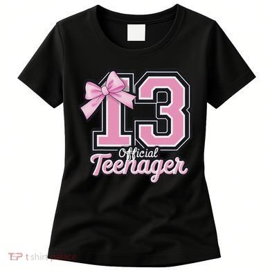 13 Year Old Coquette Bow Nager 13th Birthday Women's T-Shirt