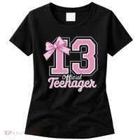13 Year Old Coquette Bow Nager 13th Birthday Women's T-Shirt thumb 0