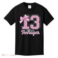 13 Year Old Coquette Bow Nager 13th Birthday Kids T-Shirt thumb 0