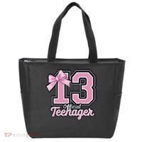 13 Year Old Coquette Bow Nager 13th Birthday Tote Bag thumb 0