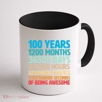 100 Years Of Being Awesome 100th Birthday Time Breakdown Coffee Mug thumb 1